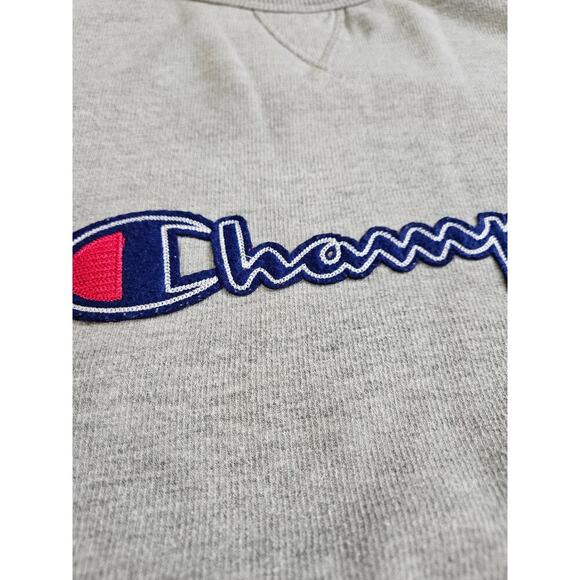 Vintage Champion Authentic Athletic Apparel Gray Embroidered Logo Sweatshirt XL - Picture 4 of 8